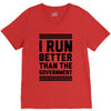 i run better than gorvernment V-Neck Tee