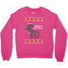 ugly dinosaur merry christmas Crewneck Sweatshirt