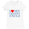 i heart my creepy uncle Ladies Fitted T-Shirt