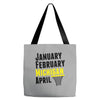 January February Michigan April - March Madness Basketball Tote Bags