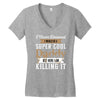 i never dreamed i would be a super cool daddy but here i am killing it Women's V-Neck T-Shirt