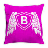 letter b with wings Throw Pillow
