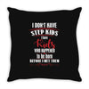 step kids white letter Throw Pillow