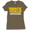 track and field oregon Ladies Fitted T-Shirt
