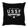 United States Ussf Space Force Throw Pillow