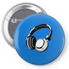 headphones black humor Pin-back button