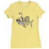 animal fishing tee graphic Ladies Fitted T-Shirt