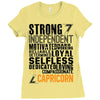 Strong Independent Motivated Capricorn Ladies Fitted T-Shirt