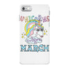 unicorns are born in march cute unicorn iPhone 7 Case