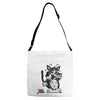 anxious cat Adjustable Strap Totes