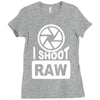 i shoot raw photography camera photograph Ladies Fitted T-Shirt