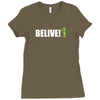 belive alien Ladies Fitted T-Shirt