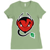 the devil made me brew it Ladies Fitted T-Shirt