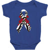 carcinoid cancer ribbon and rose Baby Bodysuit