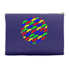 funny girly colorful patterns mustaches Accessory Pouches