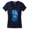 ninja kick ass clash Women's V-Neck T-Shirt