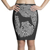 boxer fingerprint Pencil Skirts