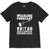 weekend forcast guitar with a chance of drinking V-Neck Tee