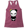 angry panda rainbow Racerback Tank