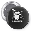 drummer drum kit indie rock music Pin-back button