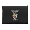 my body is a garden, not a graveyard black Accessory Pouches