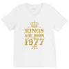 kings are born in 1977 V-Neck Tee