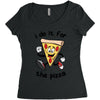i do it for the pizza Women's Triblend Scoop T-shirt