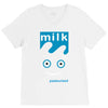 blur milk coffee and tv rock music band V-Neck Tee