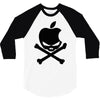 apple skull 3/4 Sleeve Shirt