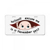 November Peeking Out Baby Boy License Plate