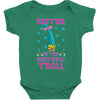 birthday troll sister Baby Bodysuit