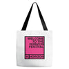 welcome to the horizon festival Tote Bags