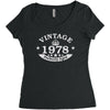 40th birthday gift vintage 1978 perfect aged Women's Triblend Scoop T-shirt