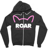 pussy roar - women's march alliance white logo Zipper Hoodie