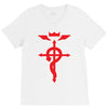 fma full metal alchemist cross inspired ladies V-Neck Tee