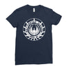 battlestar galactica distressed badge Ladies Fitted T-Shirt