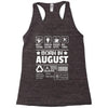 Born In August Racerback Tank