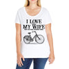 i love when my wife lets me buy another bike Ladies Curvy T-Shirt