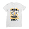 Never Underestimate the Strength of a Childhood Cancer Warrior Ladies Fitted T-Shirt