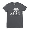 banksy funny human evolution indie Ladies Fitted T-Shirt