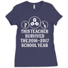 This Teacher Survived The 2016 2017 School Year Ladies Fitted T-Shirt