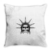 evil skull face Throw Pillow
