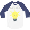 lit af kawaii light bulb 3/4 Sleeve Shirt