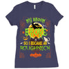 My Broom Broke So I Became A Roughneck Ladies Fitted T-Shirt