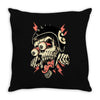 freaky biker Throw Pillow