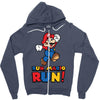 run, mario run Zipper Hoodie