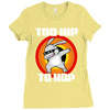 too hip to hop dabbing bunny easter Ladies Fitted T-Shirt