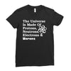 The Universe Is Made Of Protons Neutrons Electrons Morons Ladies Fitted T-Shirt
