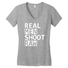 real men shoot raw funny photography Women's V-Neck T-Shirt