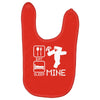 eat sleep mine funny Baby Bibs